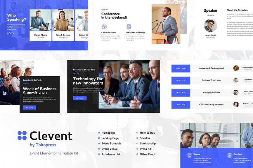 Clevent Event Elementor Template Kit