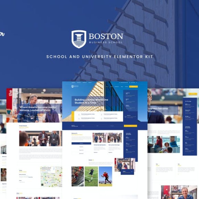 Boston - School _ University Elementor Template Kit